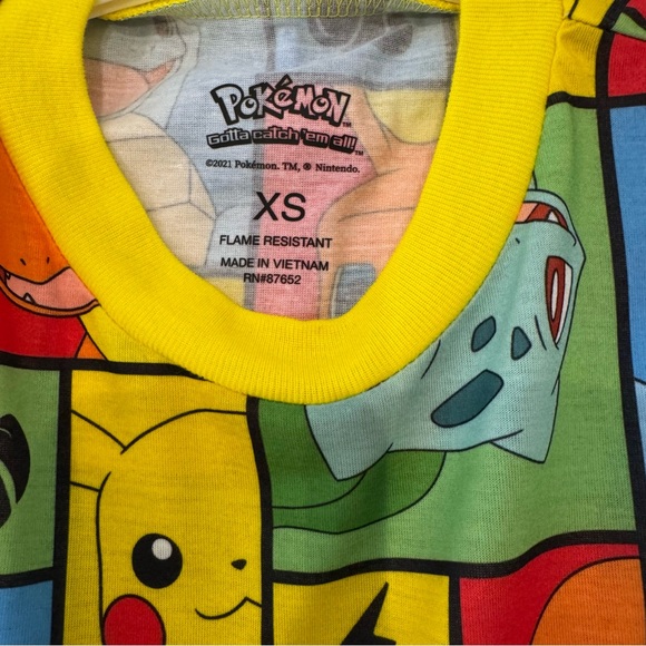 Pokemon Kids Pajama Set - Yellow, Red, Blue - Picture 3 of 4